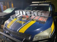 PRF apreende 1020 maços de cigarros aromáticos sem nota fiscal na Régis Bittencourt