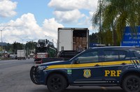 PRF apreende 14 toneladas de alimentos perecíveis na Rodovia Fernão Dias