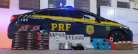 PRF apreende 270 mil reais em celulares e eletrônicos importados ilegalmente, em Juquiá-SP