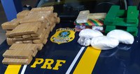 PRF apreende maconha e cocaína em dois ônibus em Vargem/SP durante ação com cães
