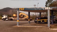 PRF apreende maquinário avaliado em R$ 200.000,00 sem comprovação de propriedade