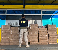 PRF apreende 780 kg de maconha em meio a mercadorias diversas
