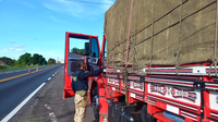 PRF/SE flagra dois caminhões transportando cargas com excesso de peso em Cristinápolis