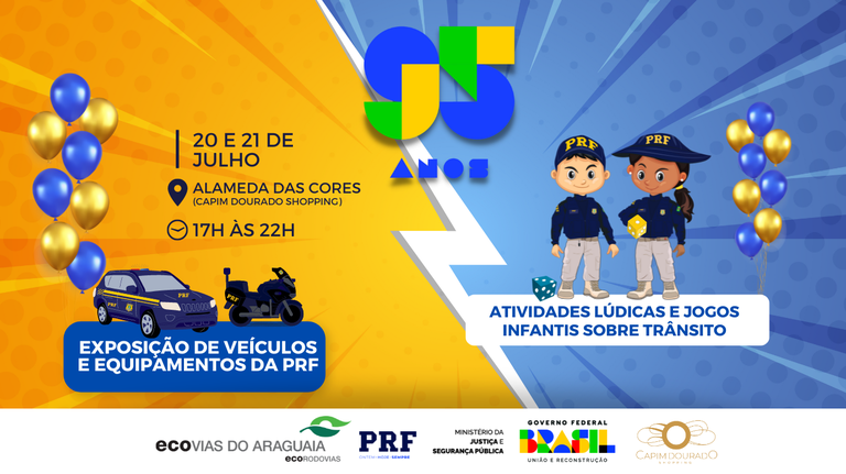 No Tocantins, PRF realiza exposição de equipamentos e veículos em comemoração aos 95 anos da instituição