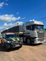 PRF apreende 39,9m³ de madeira sendo transportados ilegalmente