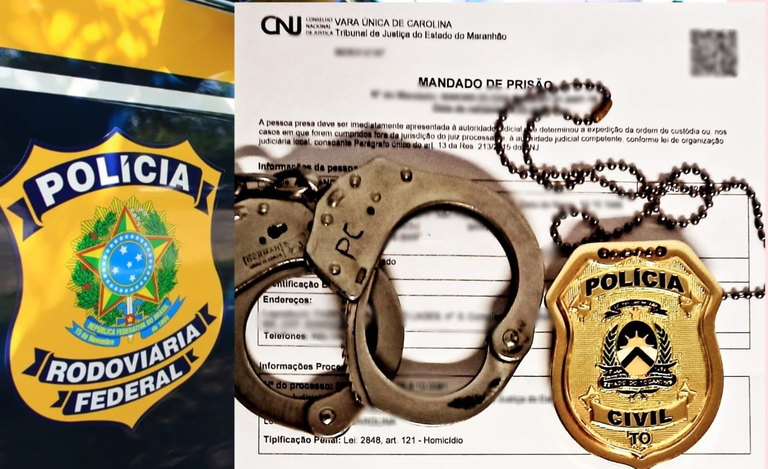 Em operação conjunta, PRF e PC cumprem mandado de prisão de foragido da justiça por homicídio