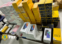 PRF apreende 295 itens eletrônicos transportados ilegalmente em Araguaína/TO