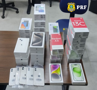 PRF apreende 60 celulares transportados ilegalmente no norte do Tocantins