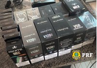 PRF apreende celulares sem nota fiscal e cigarros eletrônicos em Guaraí