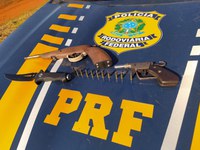 PRF apreende 3 armas de fogo e munições neste domingo (29)