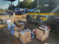 PRF apreende mais de mil itens transportados irregularmente.