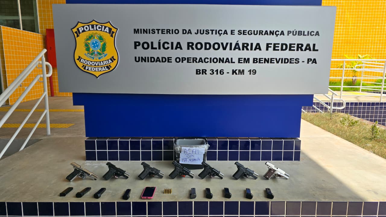 Peso do recipiente com as armas chamou a atenção dos policiais