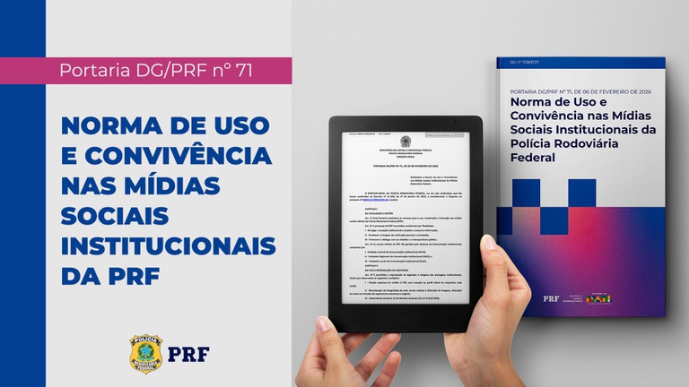 Foto Capa para Portaria sobre normas de uso e convivência nas redes sociais da PRF .jpeg