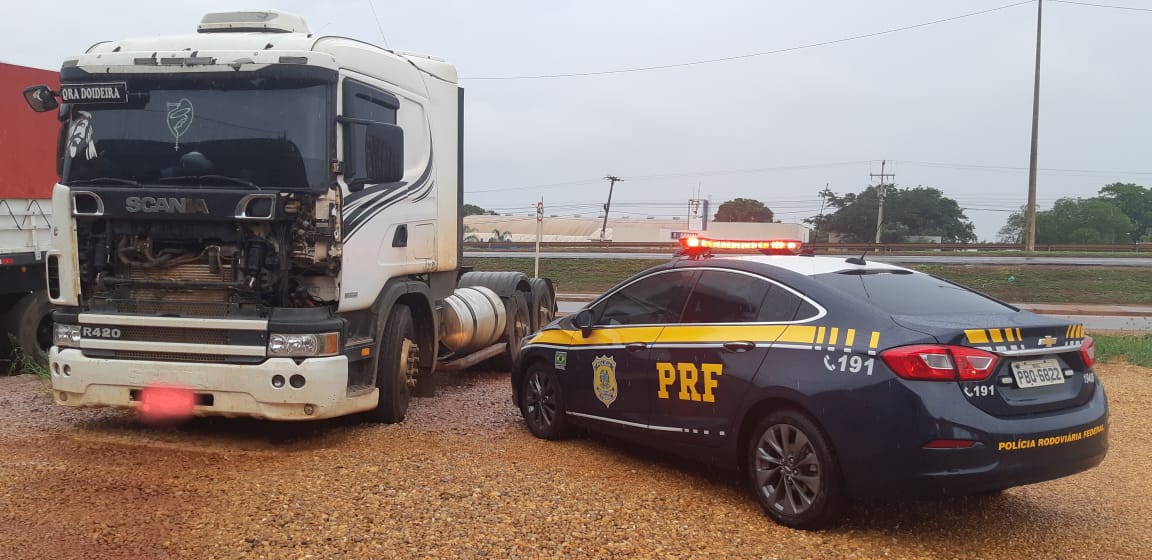 PRF recupera Caminhão roubado em Pedra Preta/MT