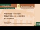 Arquivos coloniais e arquivos pós-coloniais