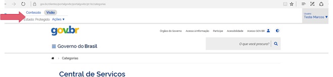 Barra de edição - canto superior esquerdo