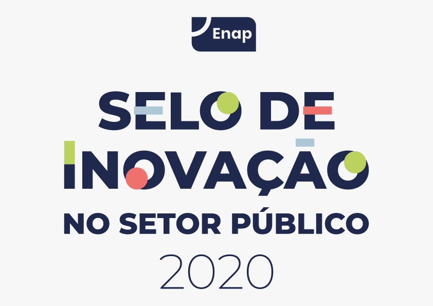 Selo indicando o prêmio que o aplicativo da carteira de trabalho ganhou no concurso Inovação em 2020