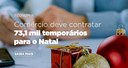 Comércio deve contratar 73,1 mil temporários para o Natal 