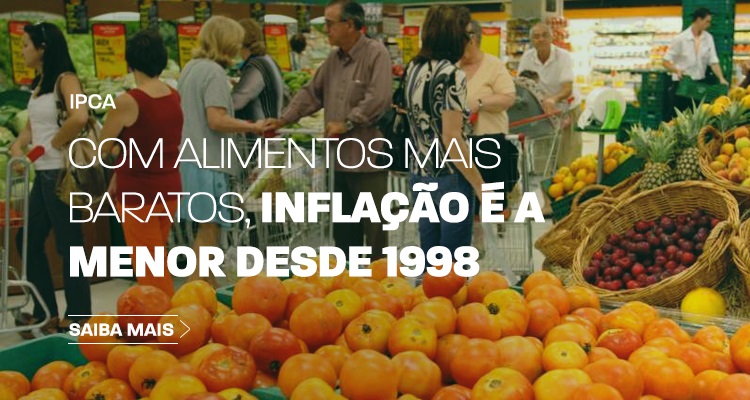 Com alimentos mais baratos, inflação é a menor desde 1998