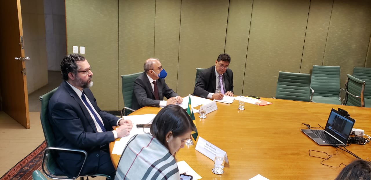 Ernesto Araújo participa de videoconferência de ministros de comércio do G20