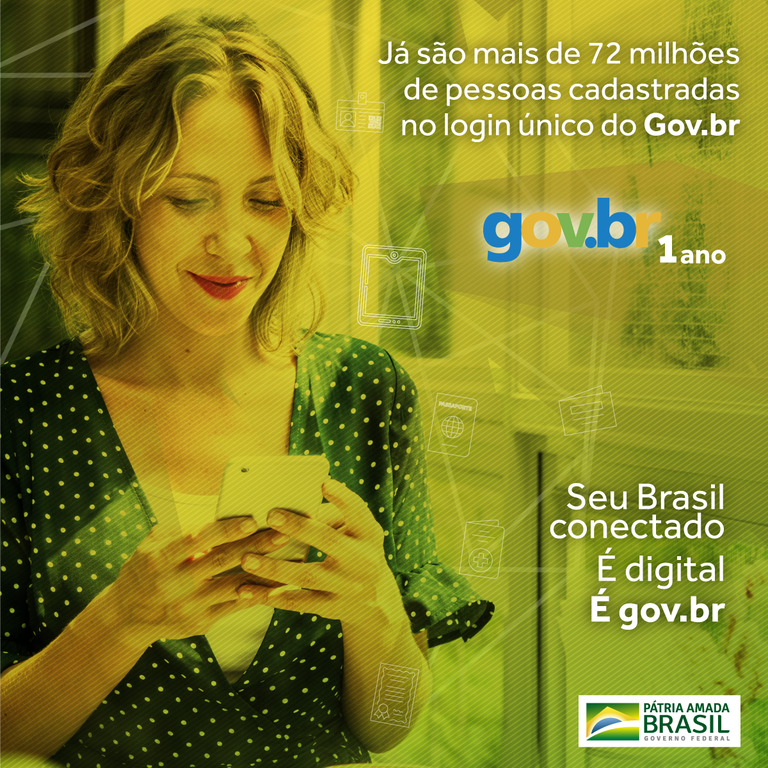 Portal gov.br completa um ano com mais de 72 milhões de pessoas cadastradas
