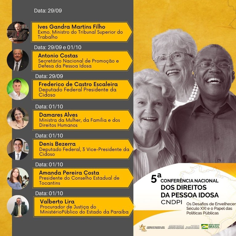 5ª Conferência Nacional dos Direito da Pessoa Idosa começa nesta quarta-feira (29)