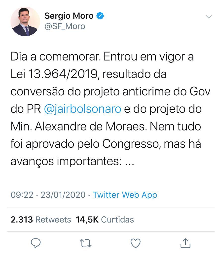 Twitter sergio Moro