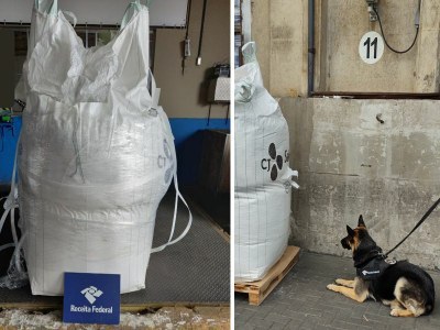 Receita Federal apreende 853 quilos de cocaína no Porto de Santos (SP)