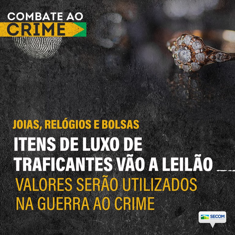 Joias e bolsas de luxo apreendidas do tráfico internacional vão a leilão