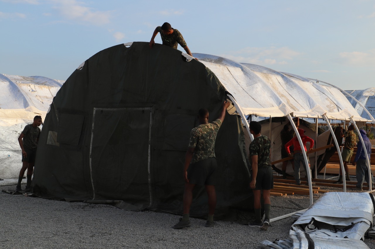 Exército Brasileiro constrói Hospital de Campanha em Boa Vista (RR)