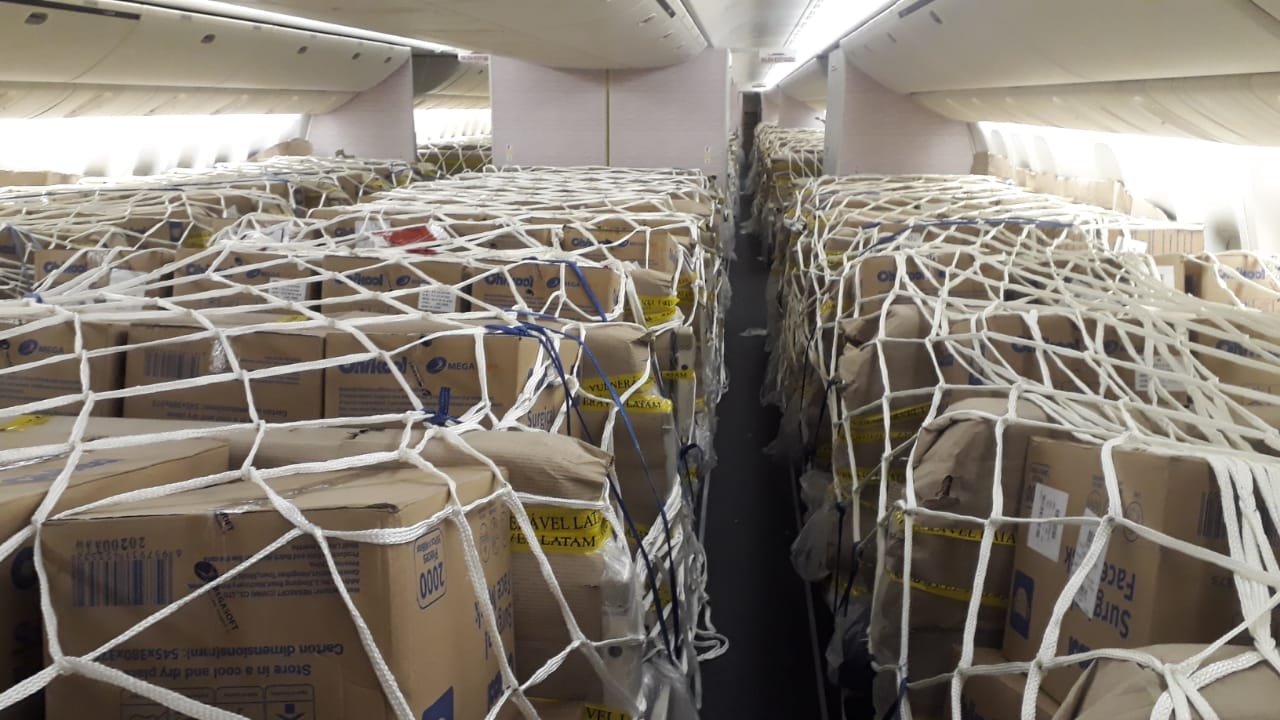 máscaras vindas da China