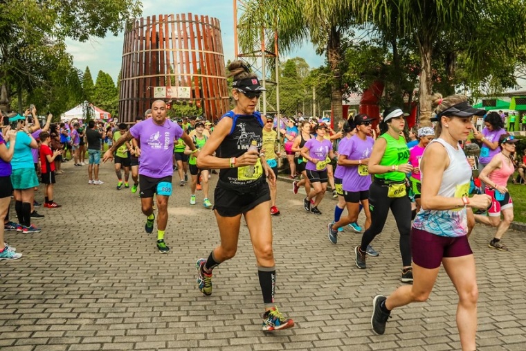 Última edição da maratona atraiu mais de 1.200 corredores aos vinhedos de Bento Gonçalves. Crédito: Divulgação