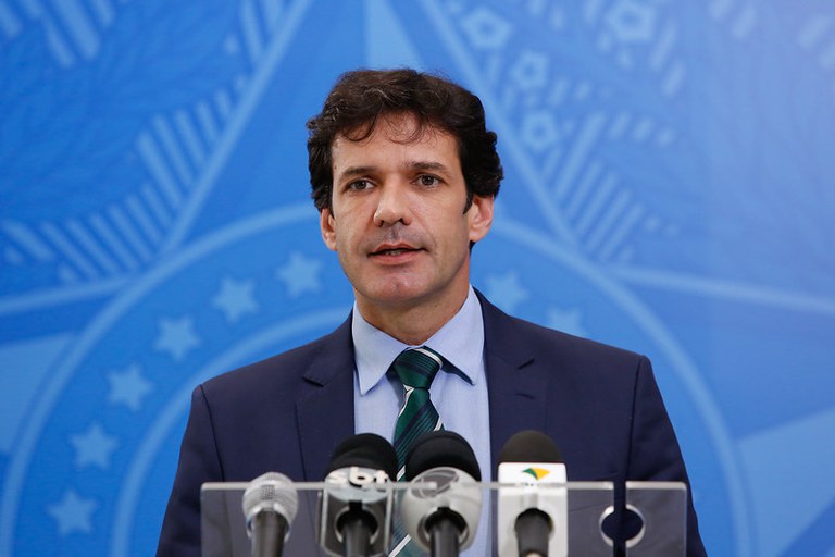 ministro Marcelo Álvaro Antônio e coletiva no Palácio do Planalto