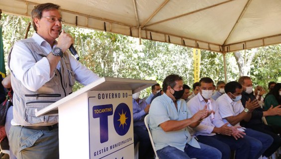 Ministro Gilson Machado Neto durante lançamento da Campanha, no Parque Estadual do Cantão (TO). Crédito: Ubirajara Machado/MTur