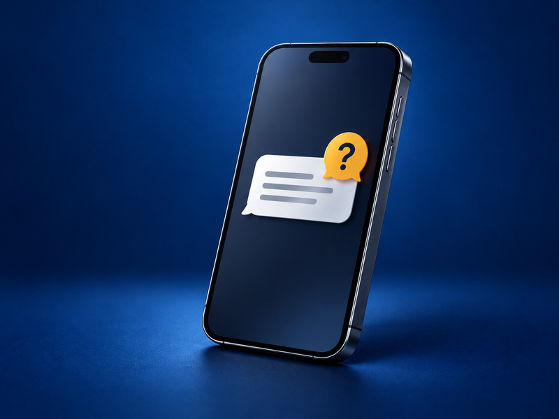 Celular com mensagem de golpe SMS.
