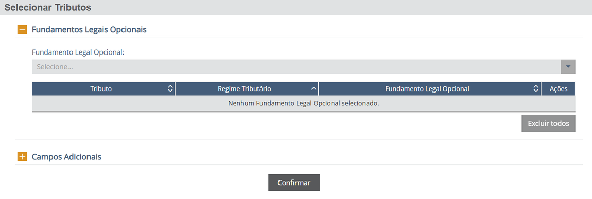 Fundamentos Legais Opcionais