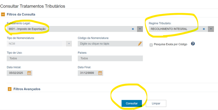 Tratamento Tributário