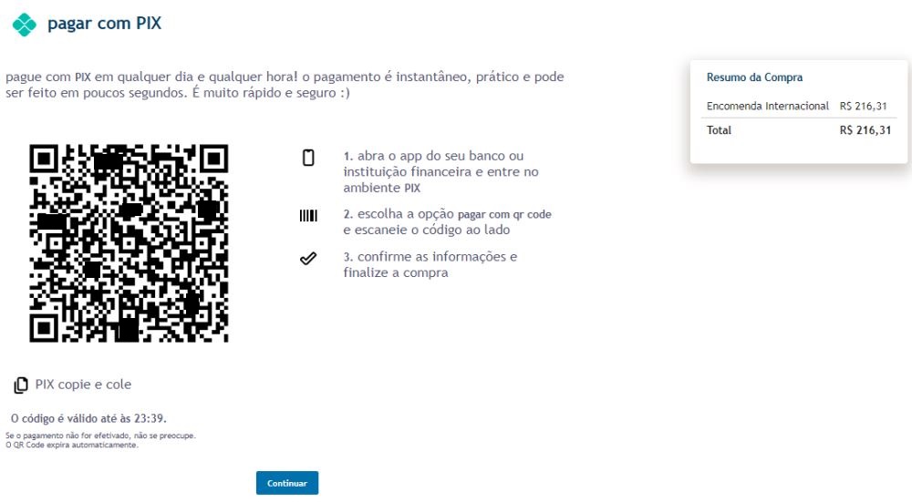 Pagamento Correios
