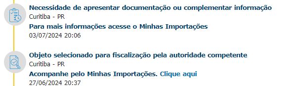 Objeto selecionado e Apresentar documentação.