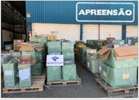Receita apreende 16 toneladas de mercadorias contrafeitas no Porto de Suape - PE