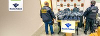Receita Federal e Polícia Federal apreendem 475 carregadores de fuzil e pistola em transportadora em Olaria/RJ