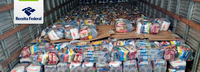 Receita Federal doa 6 toneladas de alimentos para a população de Petrópolis/RJ