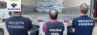 Receita Federal e Polícia Civil apreendem três toneladas de roupas contrabandeadas em Jaboatão dos Guararapes/PE