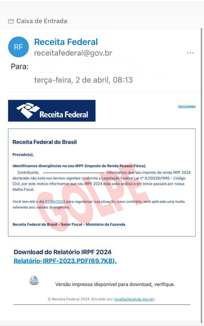 imposto de renda golpe