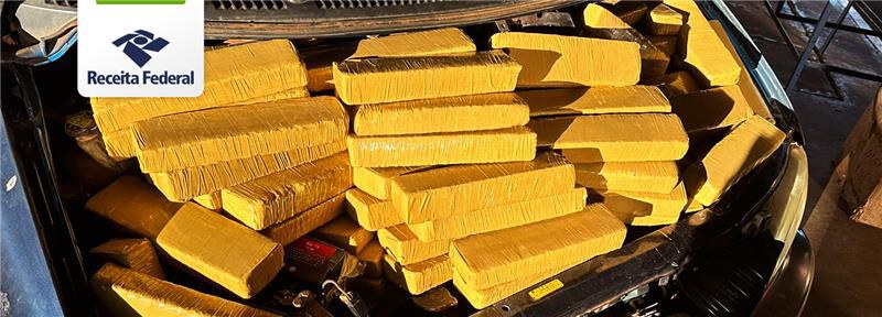 Droga estava oculta em fundo falso de veículo, que entrava no Brasil, vindo do Paraguai.