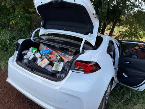 Apreensão de cigarros eletrônicos.