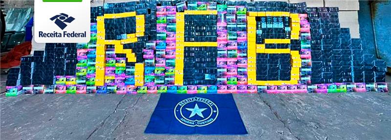 Apreensão de cigarros, eletrônicos e drogas.