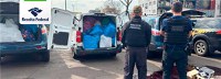 Operação conjunta entre Receita Federal e Polícia Federal apreende grande carga de mercadorias contrabandeadas em Foz do Iguaçu