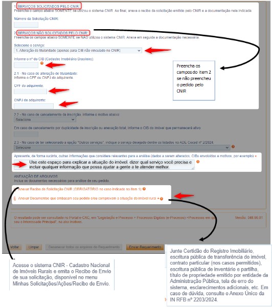 Serviços Solicitados