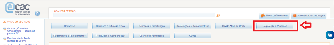 Legislação Processo